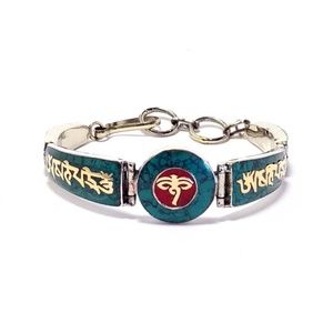 Handcrafted Tibetan Om Mantra Buddha Eye Bracelet